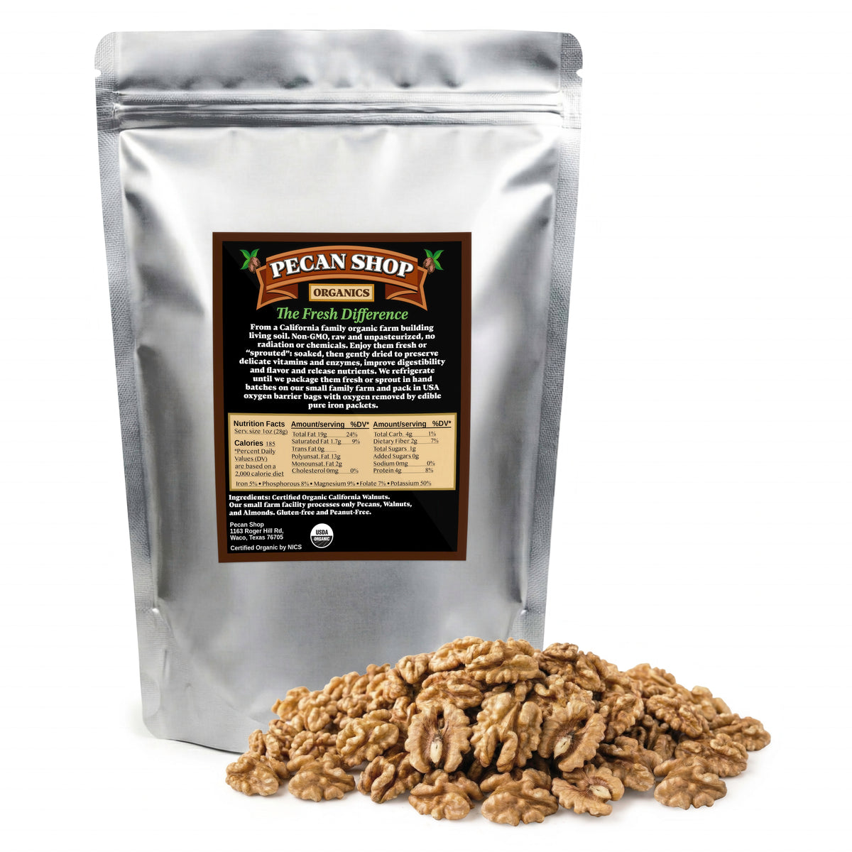 Sea Salt Sprouted California Walnuts (Organic)