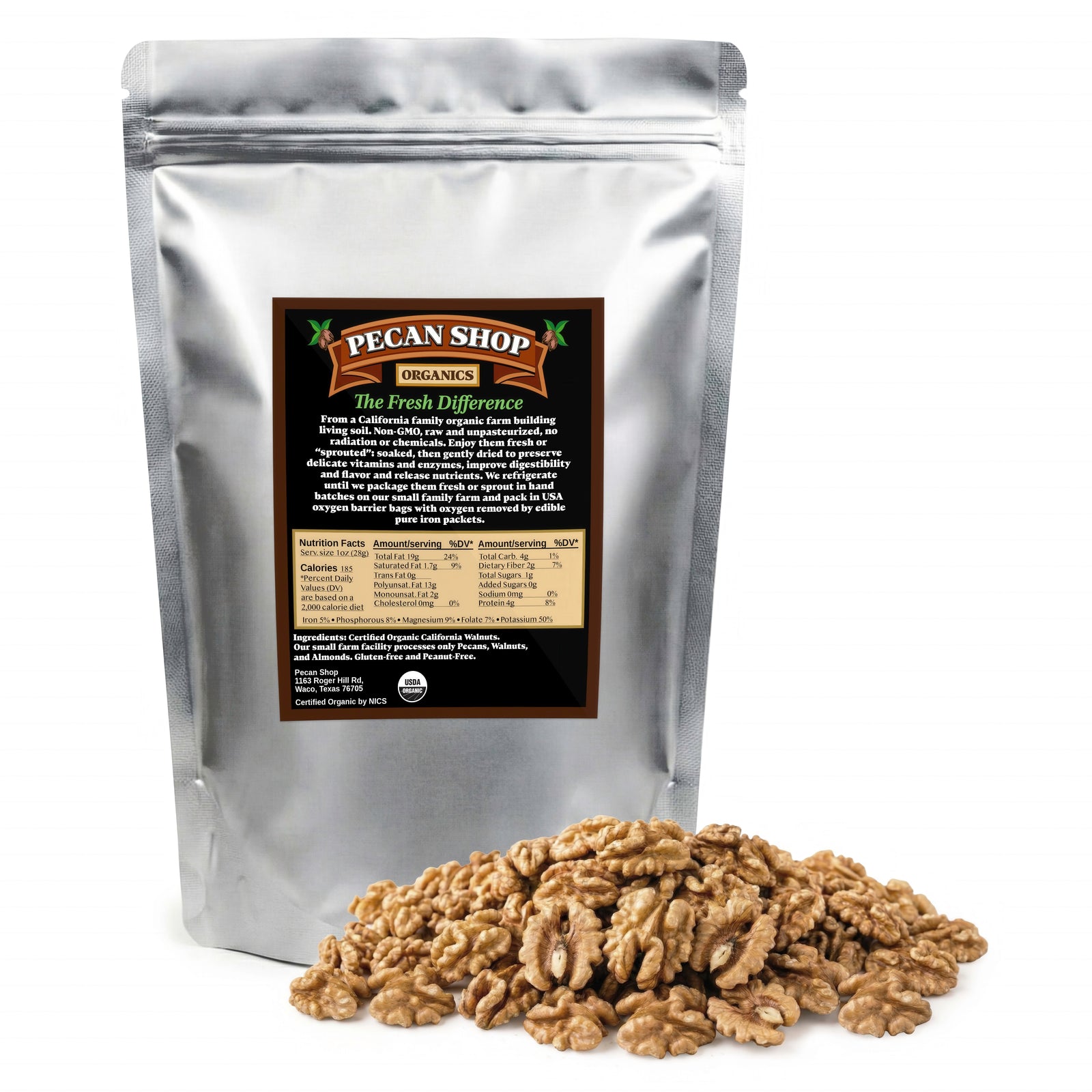 Sea Salt Sprouted California Walnuts (Organic)