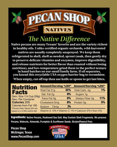 Pecan Shop Organic or Wild Raw Sprouted Nut Butters