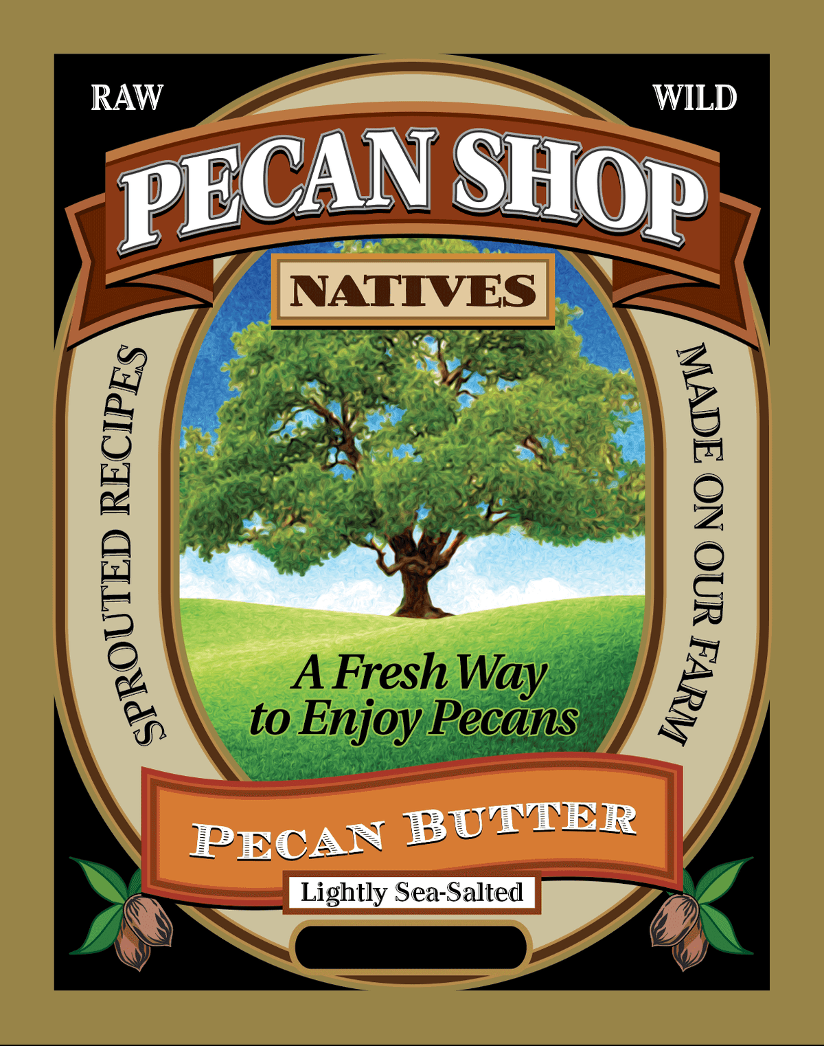 Pecan Shop Organic or Wild Raw Sprouted Nut Butters